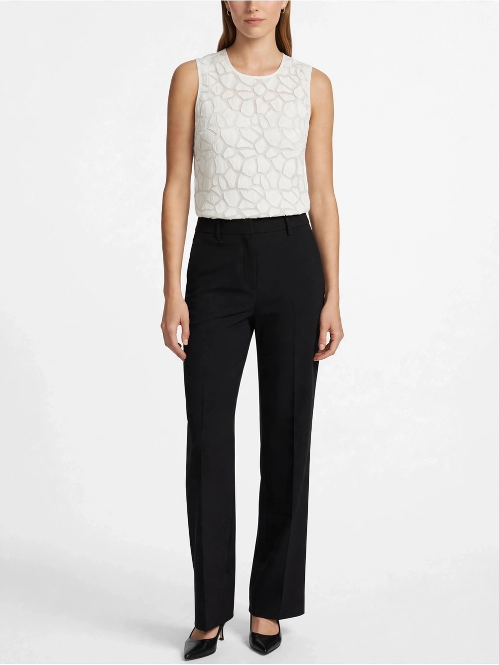 Vince Camuto Black Straight-Leg Dress Pants